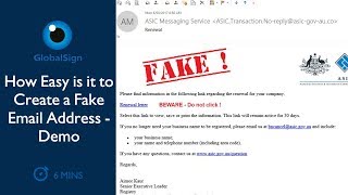 How Easy is it to Create a Fake Email Address  Demo [upl. by Ellebasi]