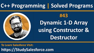 43 C  Implement Dynamic 1 D array using constructor destructor in C  by Sanjay Gupta [upl. by Isherwood]