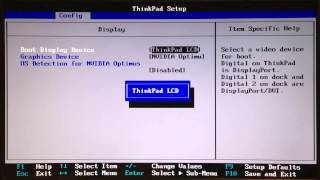 ThinkPad W520 BIOS settings to allow Discreet Video mode without Windows 8 freezing [upl. by Nerac]