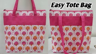 DIY Beautiful Handbag Cutting and Stitching  Handbag making tips for Beginners  Tote bag making [upl. by Yreme846]