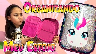 ORGANIZANDO MEU ESTOJO ESCOLAR DE UNICÓRNIO PUKET  COISAS DA LUNA [upl. by Tare]