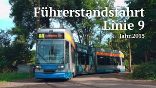 WorldofTrams Führerstandsmitfahrt Linie 9 Leipzig [upl. by Ayadahs204]