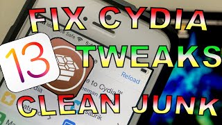 FIX Cydia TWEAKS Crashing\RANDOM RESPIRING\ How To Clear Junk WITH ONE TWEAK iOS135 JAILBREAK [upl. by Bashee]