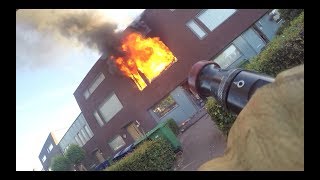 DUTCH FIREFIGHTERS  UITSLAANDE WONINGBRAND 24 [upl. by Stimson983]