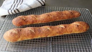 French Baguette  How to Make Baguettes at Home  NoKnead French Bread Recipe [upl. by Ethelinda]