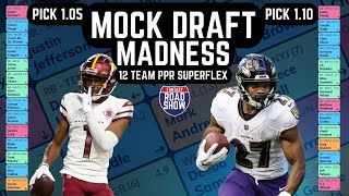 Fantasy Football 12 Team PPR Superflex Mock Draft MADNESS Pick 105 amp 110 [upl. by Ilyssa]