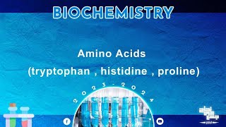 L2 part 2 Amino acids metabolism 2  Tryptophan histidine proline   Biochemistry [upl. by Nuahsak635]