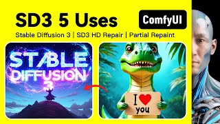 ComfyUI Stable Diffusion 3｜SD3 HD Repair｜Partial Repaint Workshop Download and install Tutorial [upl. by Lam]