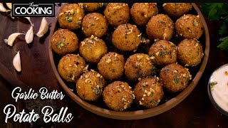 Potato Balls  Garlic Butter Potato Balls  Potato Snacks Recipes  Finger Food Ideas for Party [upl. by Fantasia400]