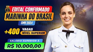 🇧🇷⚓ Concurso SMVRM22024  Marinha do Brasil Edital ConfirmadoSalário de R10 mil e 400 Vagas [upl. by Gabler]