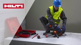 HOW TO fit and remove the core bit of your Hilti DD 30W handheld coring tool [upl. by Devona]