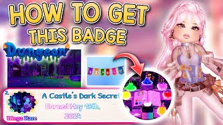 EASY HOW TO GET THE DUNGEON QUEST BADGE in ROYALE 🏰 HIGH  ROBLOX [upl. by Aihc]