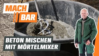 Mörtelrührer bedienen – Beton mischen leicht gemacht  OBI [upl. by Anitnelav]