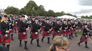 Worlds 2013  Field Marshal Montgomery Pipe Band Parade to the Bus as World Champions [upl. by Erminie]