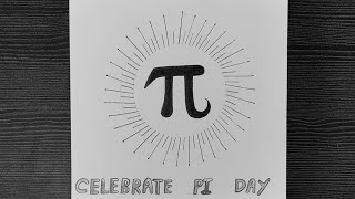 Pi Day Poster Drawing  World Pi Day Drawing  Happy Pi Day Drawing  Pencil Sketching [upl. by Auqinom]