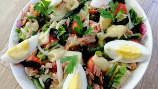 سلطة نيسواز الفرنسية 🥗🥗🥗 Salade Neçoise [upl. by Sillad]