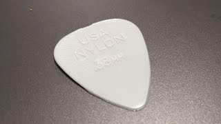 Jim Dunlop Nylon 038mm guitar pick review  very thin [upl. by Abert266]