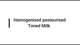 Homogenised Pasteurised Toned Milk  Tamil  English [upl. by Annawik31]