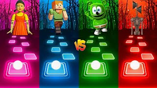 Squid Game  Minecraft  Gummy Bear  Siren Head Final Showdown  Tiles Hop EDM Rush [upl. by Hsur399]