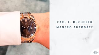 GoldampSteel Wristcheck Manero AutoDate by Carl F Bucherer [upl. by Yllek]