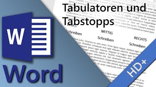 Word Tabulatoren und Tabstopps rechtsbündig und andere Ausrichtungen [upl. by Norok]