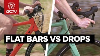 Flat Bar Vs Drop Bar Road Bikes  Comfort Speed amp Ease [upl. by Vere]