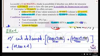 financement mixte escompte deffets et découvert bancaire [upl. by Aketahs753]