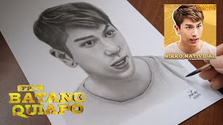 FPJs Batang Quiapo Drawing NikkoNatividadVlog as Emong  jesar art [upl. by Sewoll442]