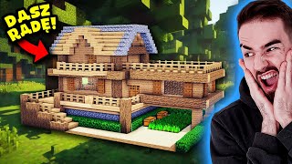 MINECRAFT JAK ZBUDOWAĆ PROSTY DOMEK WILLA 24 [upl. by Kristian]