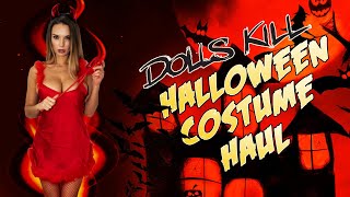 HALLOWEEN COSTUMES HAUL FROM DOLLS KILL  REVIEW🎃🤡👻 [upl. by Tobias]