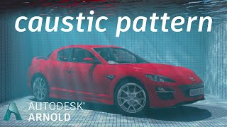 Arnold tutorial  Render a caustic pattern using the cellnoise shader in MtoA [upl. by Ahsema]