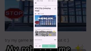 My roblox game quotVIVI City roleplay map roblox [upl. by Esinev]