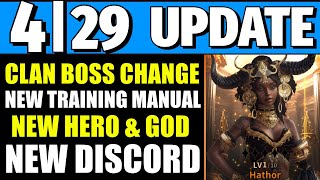 Clan REWARD change  Training Manual is AWESOME  New game discord  Gods Raid UPDATE [upl. by Nylrahs]