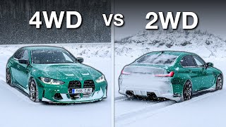 BMW M3 Competition 4WD vs 2WD Winter Test [upl. by Dahc]