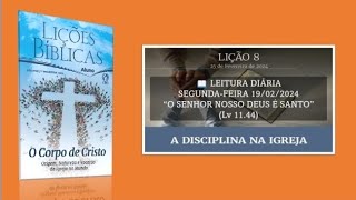 📚 LEITURA DIÁRIA LIÇÃO 8 ADULTOS 1T2024  SEGUNDAFEIRA 19022024 📖 Lv 1144 [upl. by Mosa240]