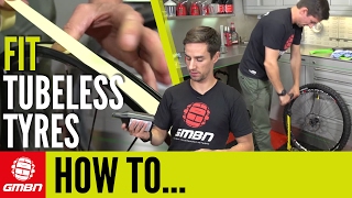 How To Fit Tubeless MTB Tyres  Mountain Bike Maintenance [upl. by Bevvy]