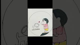 Easy shinchan drawing ll Simple shinchan drawing ll cute shinchan drawing step by step [upl. by Axela]