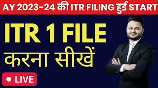 ITR 1 Filing for AY 2023 24  Live Income Tax Return Filing [upl. by Leela]