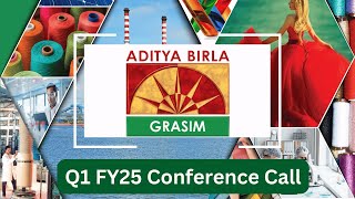 Grasim Industries Q1 2025 Conference Call conferencecall concall grasim grasimindustries [upl. by Aruasi]