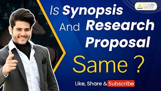 Difference Between Synopsis and Research Proposal  The Complete Guide  Aimlay Pvt Ltd [upl. by Yoccm999]