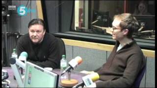 Ricky Gervais and Stephen Merchant on 5 live [upl. by Bierman]