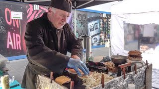 Double Burgers Plus Cheese Traditional English Street Food London Soho [upl. by Nevets30]