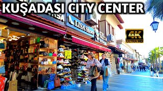 KUŞADASI TÜRKİYE CITY CENTER WALKING TOUR  March 2024  4k UHD 60fps [upl. by Akimihs]