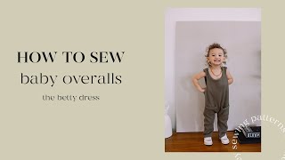 How To Sew Baby Overalls  Beginner Sewing Pattern  Rhodes Overalls [upl. by Cornall]