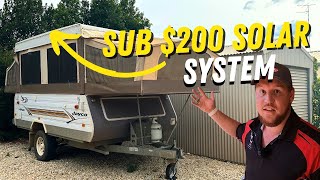 SIMPLE amp CHEAP Camper Trailer SOLAR Setup for UNDER 200 [upl. by Ilonka]