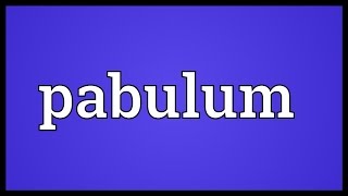 Pabulum Meaning [upl. by Arabelle]