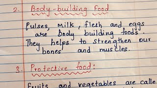 Food For Good Health Paragraph writing [upl. by Adev]