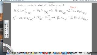 Net ionic equation plumbous acetate plus sulfuric acid [upl. by Dyol]