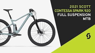 2021 Scott Contessa Spark 920 Womens Full Suspension Mountain Bike [upl. by Nwahsyt]