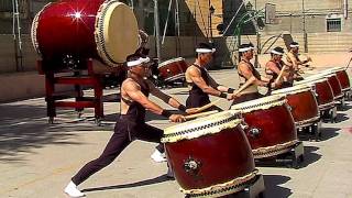 Japanese Drums by Shumei Taiko  NEW VERSION [upl. by Luanni817]